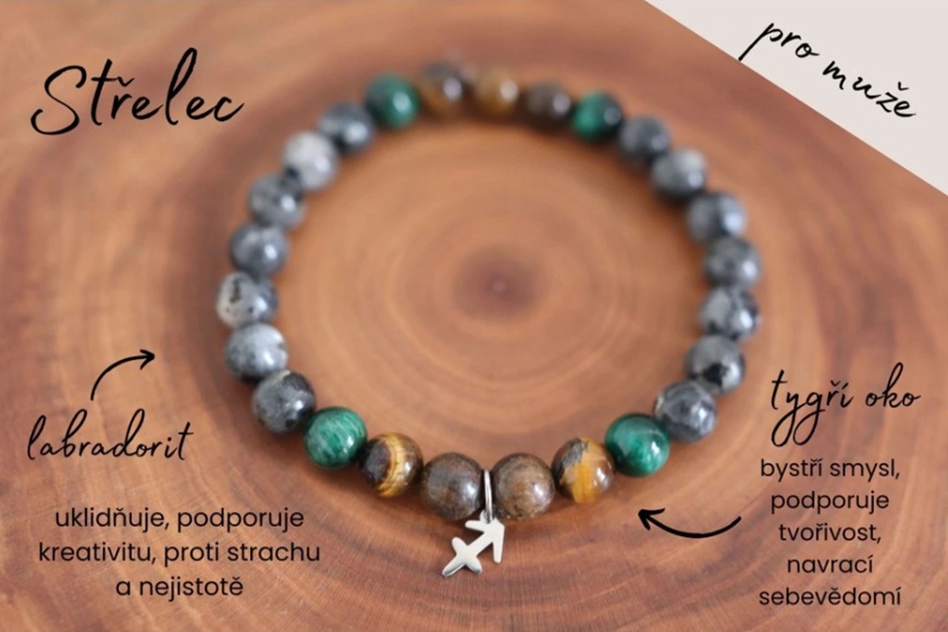 pansky naramek s tygrim okem pro strelce